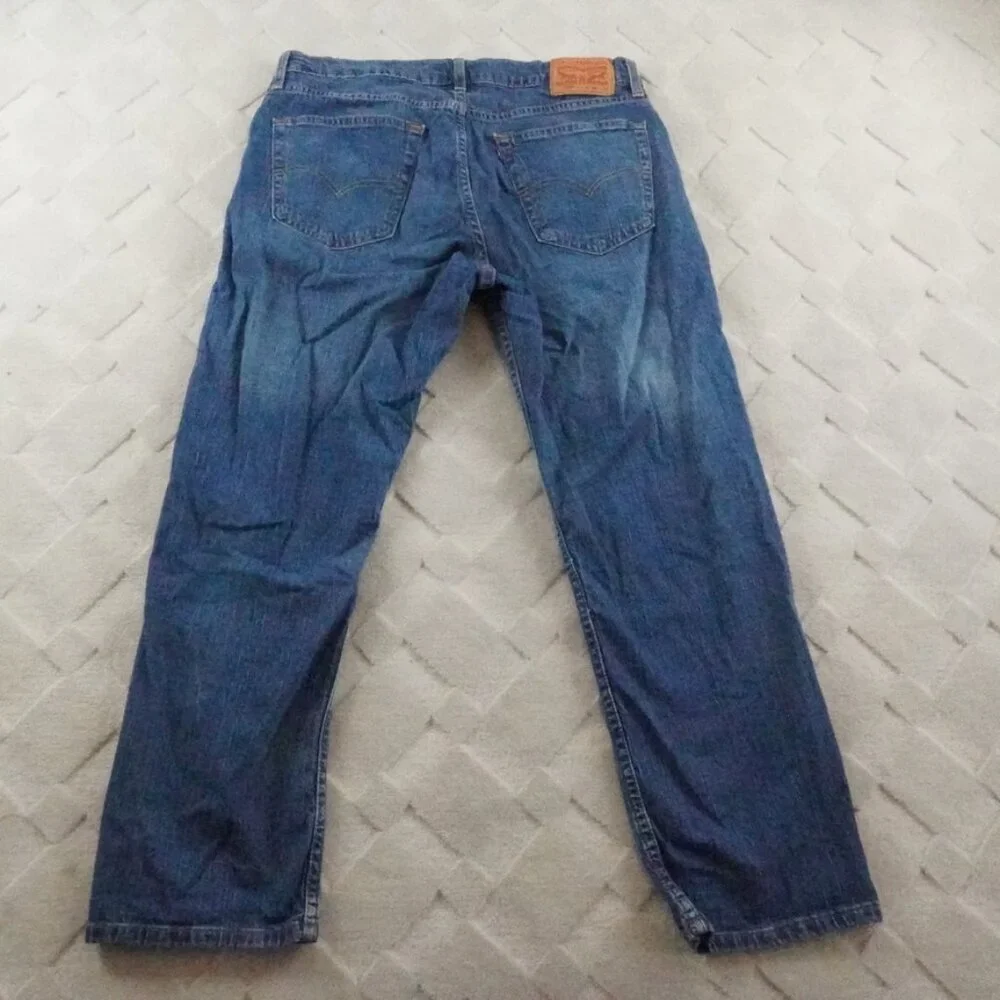 Levi's 559 Loose Straight Leg Jean Mens 36x29 Whiskered Medium StoneWash